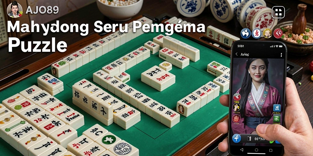 Screenshot gameplay AJO89 menunjukkan keseruan mencocokkan ubin Mahjong.