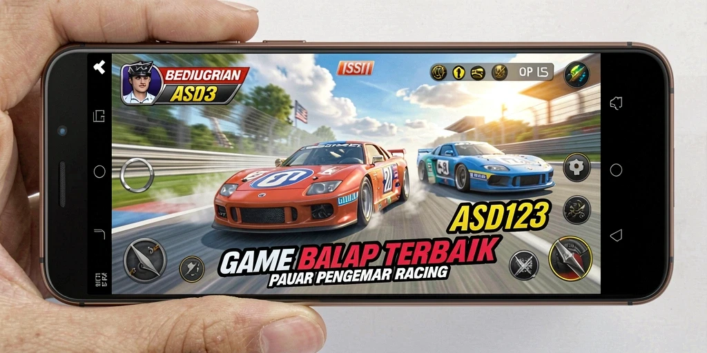 Tampilan gameplay action balap seru di ASD123.