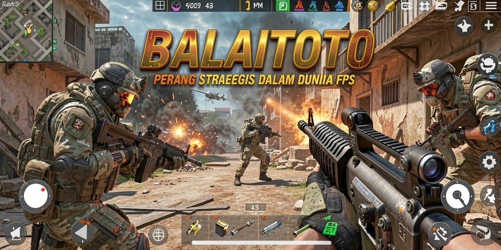 Tangkapan layar gameplay BALAITOTO menampilkan aksi menegangkan di medan perang.