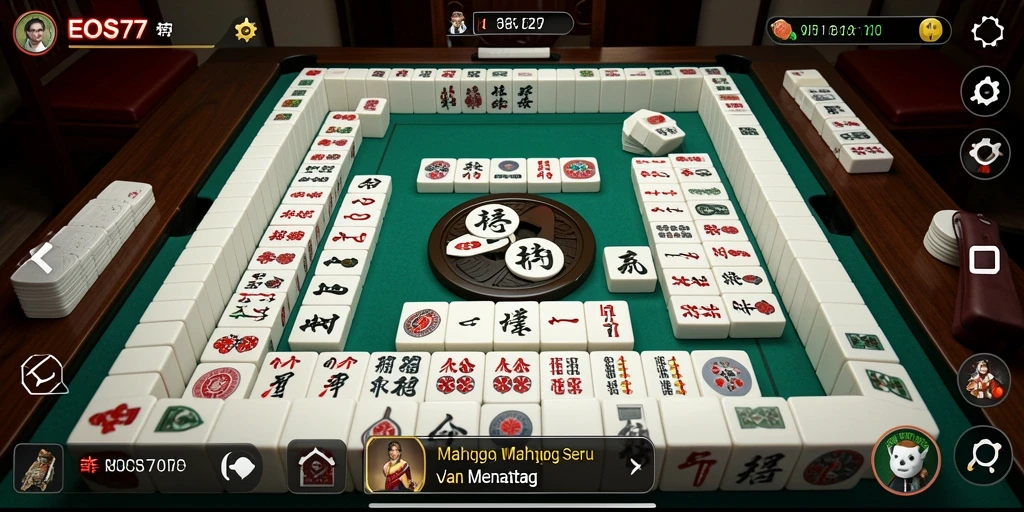 Tampilan gameplay Mahjong EOS77 yang menarik dan seru.
