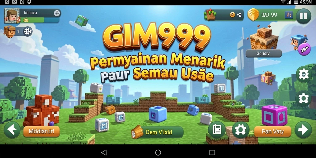 Screenshot gameplay GIM999 menampilkan berbagai teka-teki menarik.