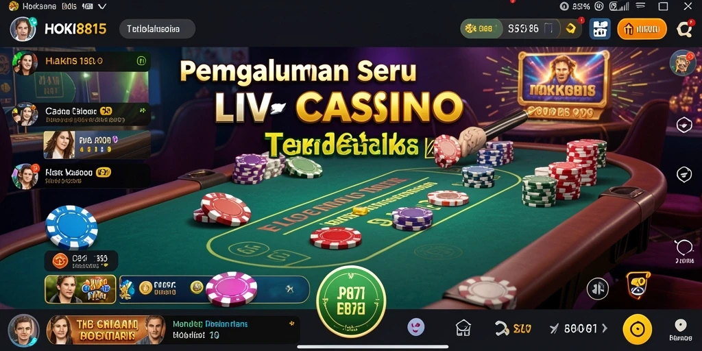 Tampilan gameplay Live Casino yang menegangkan di HOKI8815.
