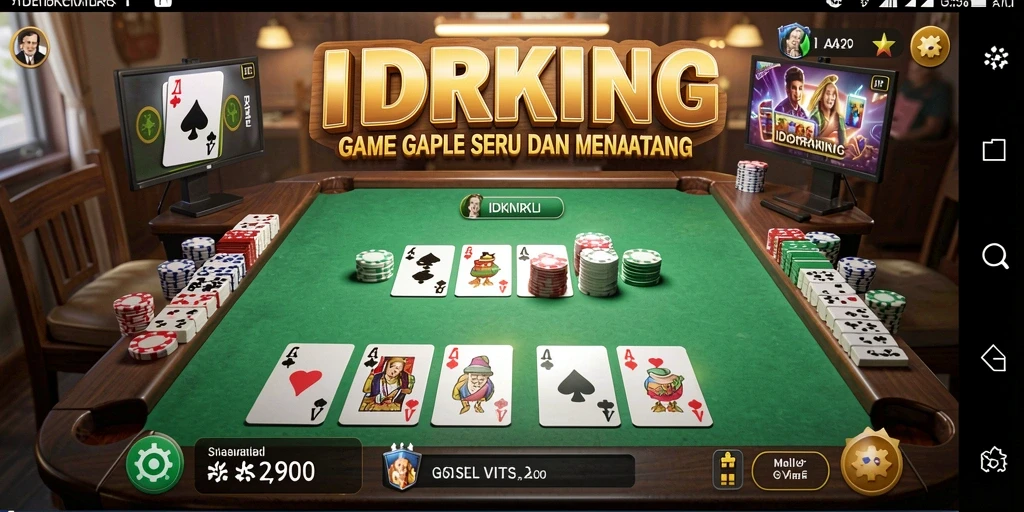 Tampilan gameplay Gaple yang menyenangkan di IDRKING.