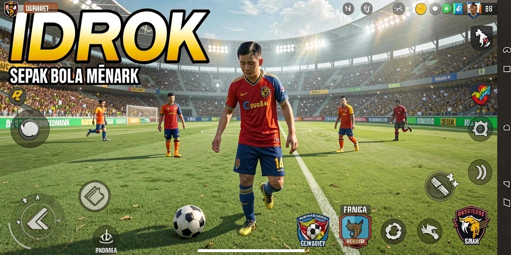 Tangkapan layar IDROK menampilkan pertandingan sepak bola yang seru dan mengasyikkan.