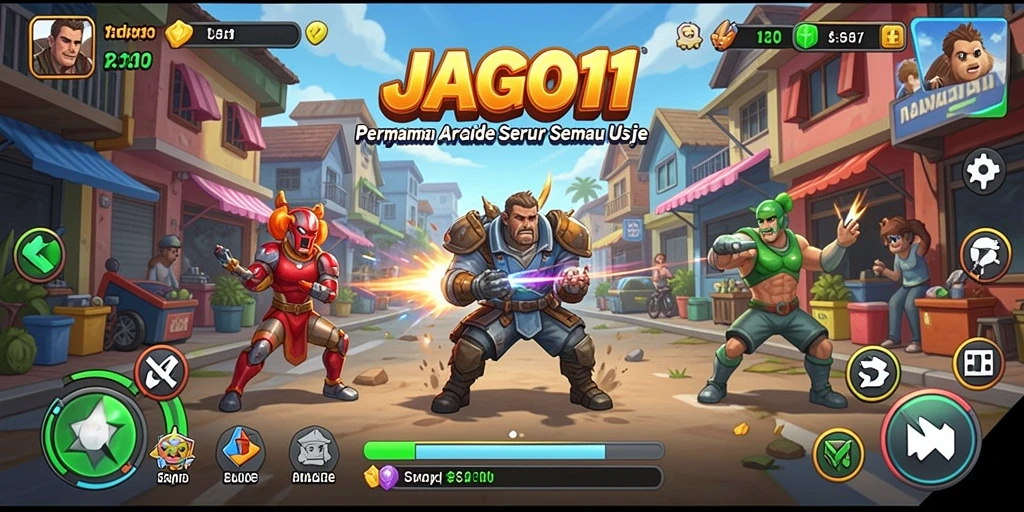 Tampilan gameplay JAGO11 yang menarik dan penuh aksi di level yang menantang.
