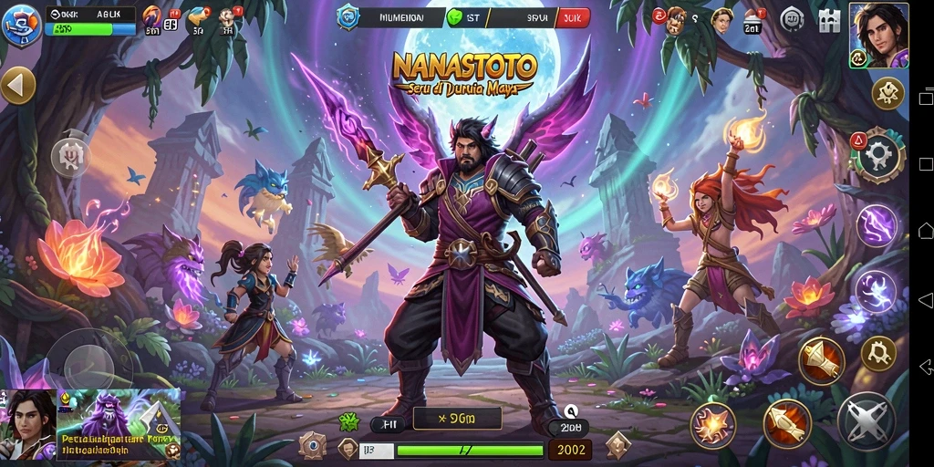 Tampilkan gameplay NANASTOTO yang penuh petualangan dan tantangan menarik.