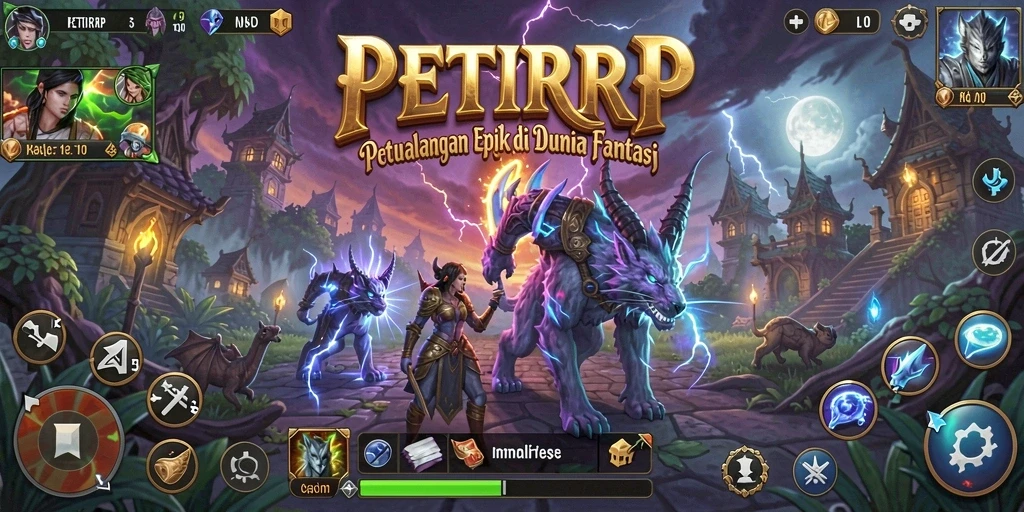 Tampilan gameplay PETIRRP yang menakjubkan dan penuh aksi.