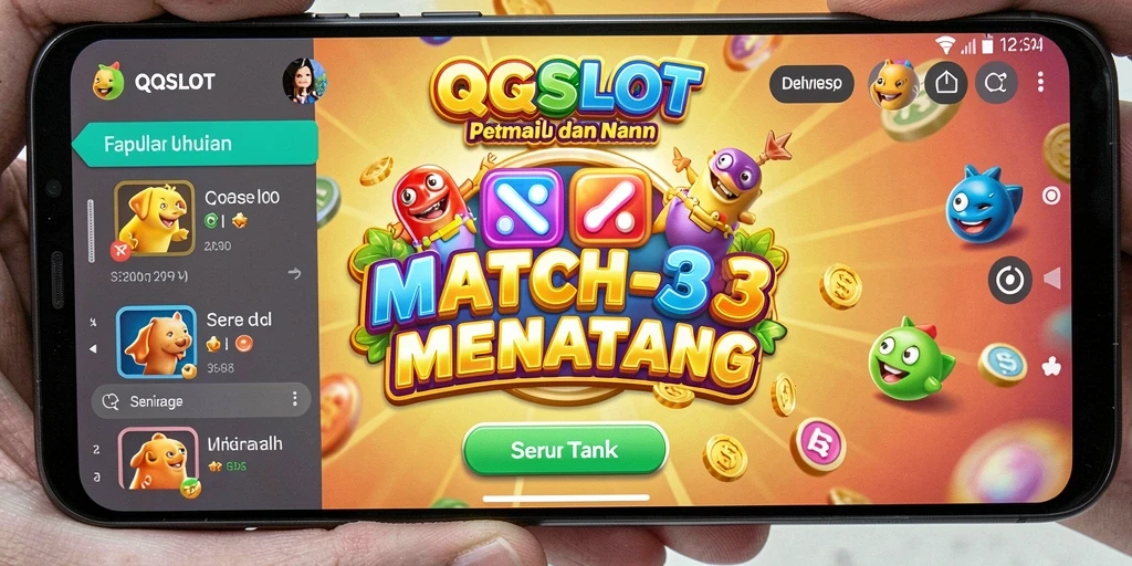 Tampilan gameplay <strong>QQSLOT</strong> yang penuh warna dan menantang.