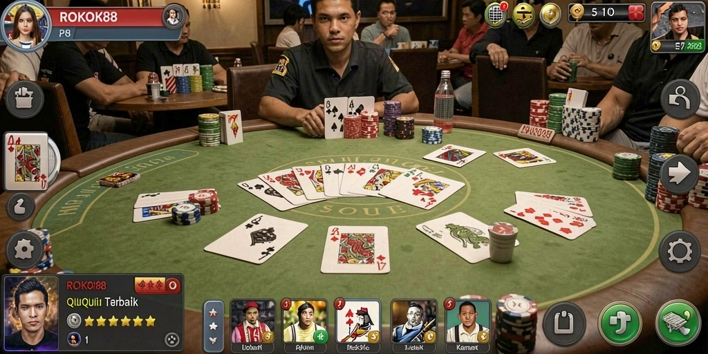 Tampilan gameplay QiuQiu yang mendebarkan dan interaktif.