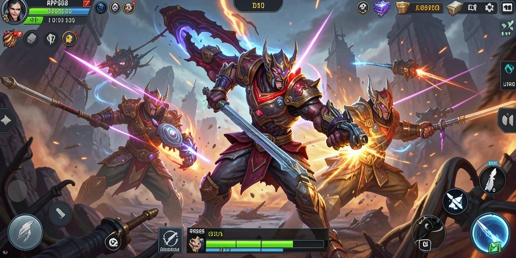 Gameplay RP888 yang intens dan menegangkan dalam pertarungan Fighting.
