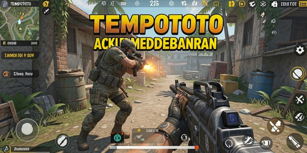 Gameplay seru TEMPOTOTO dalam aksi pertempuran FPS.