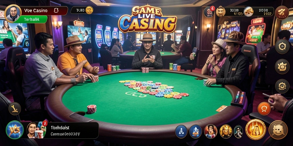 Tampilan gameplay Live Casino VC5 yang menegangkan dan interaktif.